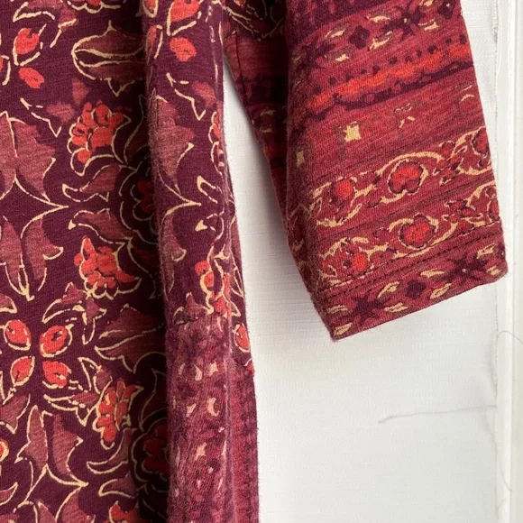 Lucky Brand Burgundy Floral Tunic - Picture 6 of 8